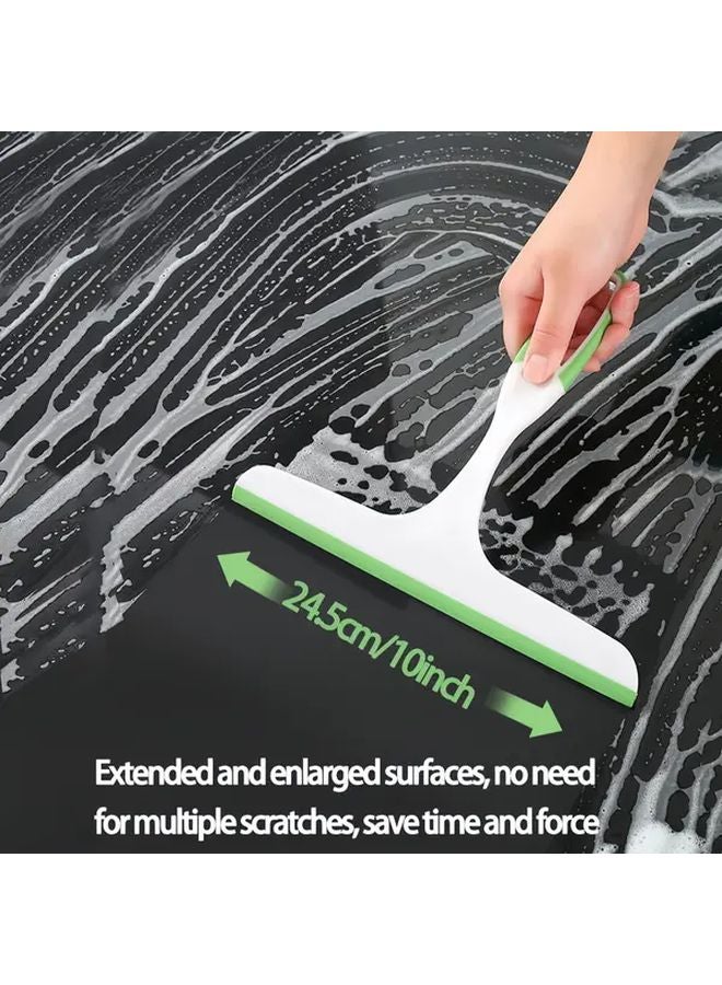2pcs Shower Squeegee With Stainless Steel Hooks For Glass Window And Mirror Cleaning - Image 2